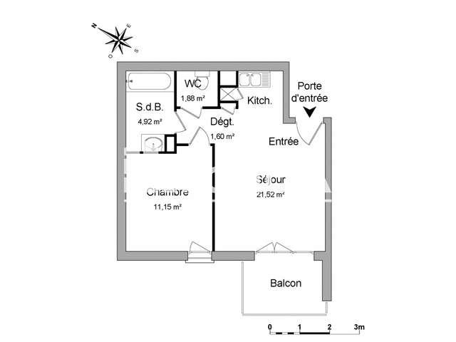 Appartement 2 pièces (41.07 m²) à louer - Marignier (74970)
