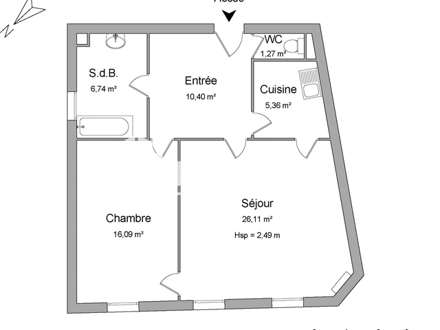 Appartement 2 pièces (65.97 m²) à louer - Carcassonne (11000)