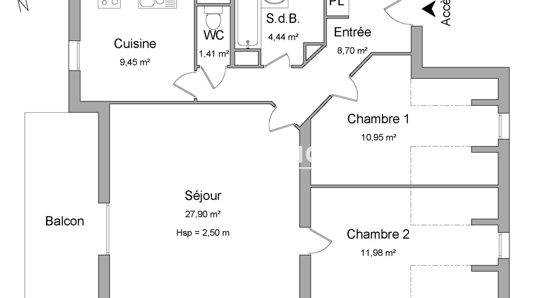 Appartement 3 pièces (74.83 m²) à louer - Gex (01170)