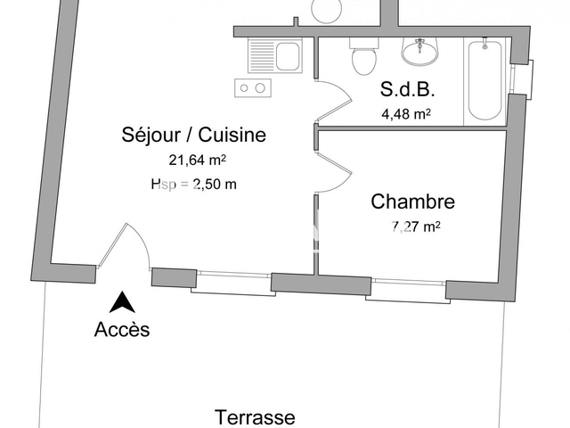 Appartement 2 pièces (33.39 m²) à louer - Beziers (34500)
