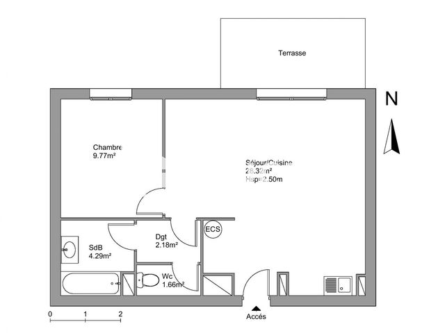 Appartement 2 pièces (46.47 m²) à louer - Narbonne (11100)