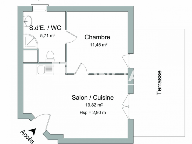 Appartement 2 pièces (39.98 m²) à louer - Aix En Provence (13090)