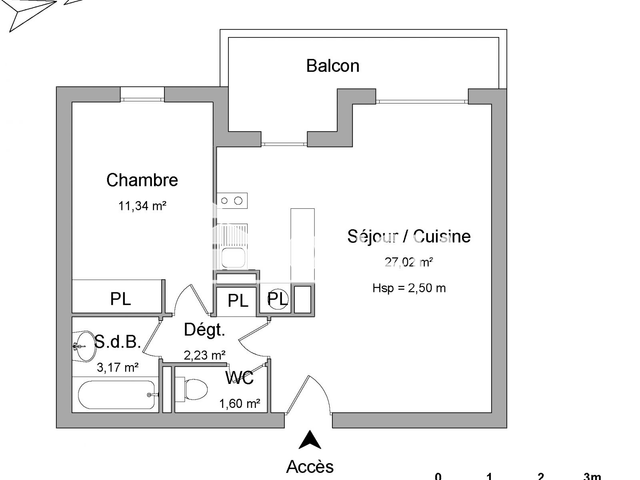 Appartement meublé 3 pièces (58.6 m²) à louer - Carcassonne (11000)