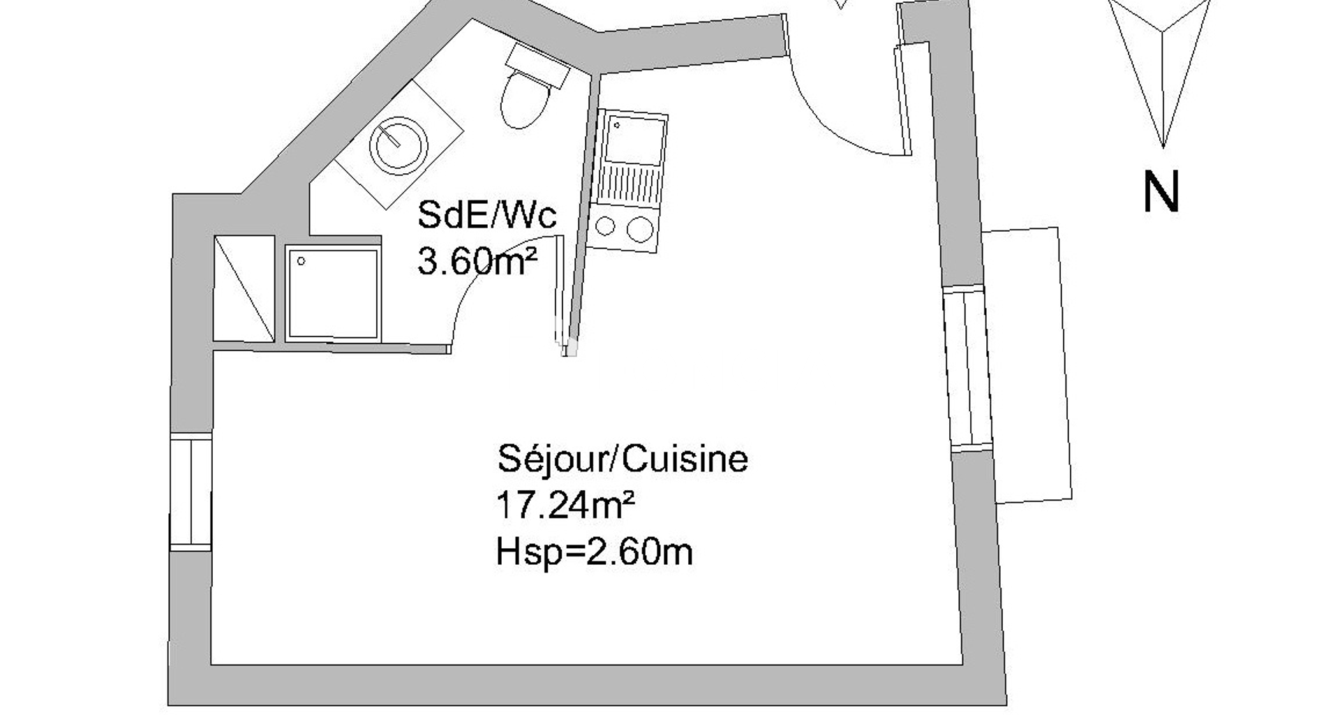 Studio (20.84 m²) à louer - Béziers (34500)