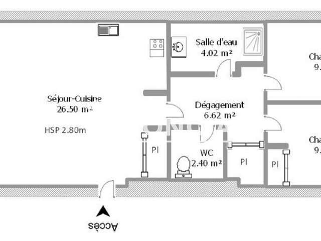Appartement 3 pièces (57.83 m²) à louer - Carcassonne (11000)