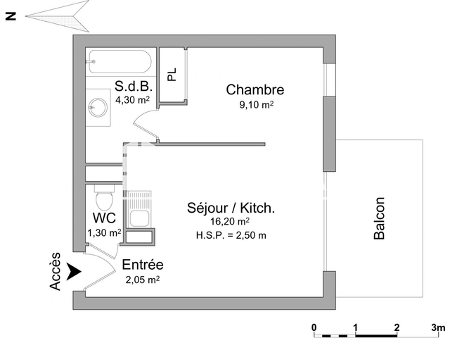 Studio (32.95 m²) à louer - Marignier (74970)