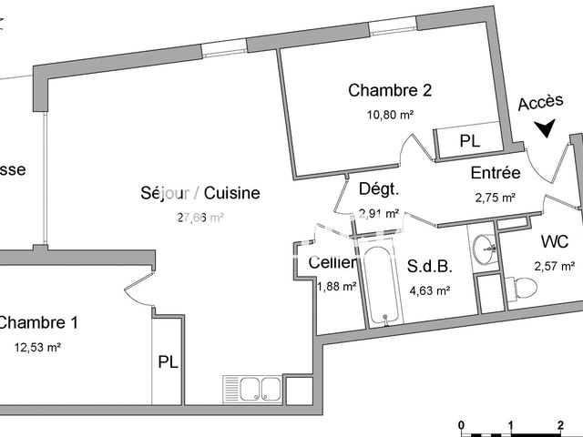 Appartement 3 pièces (65.73 m²) à louer - Marseille 10ᵉ (13010)