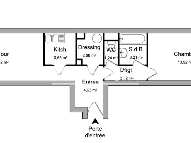 Appartement 2 pièces (46.89 m²) à louer - Marseille 10ᵉ (13010)