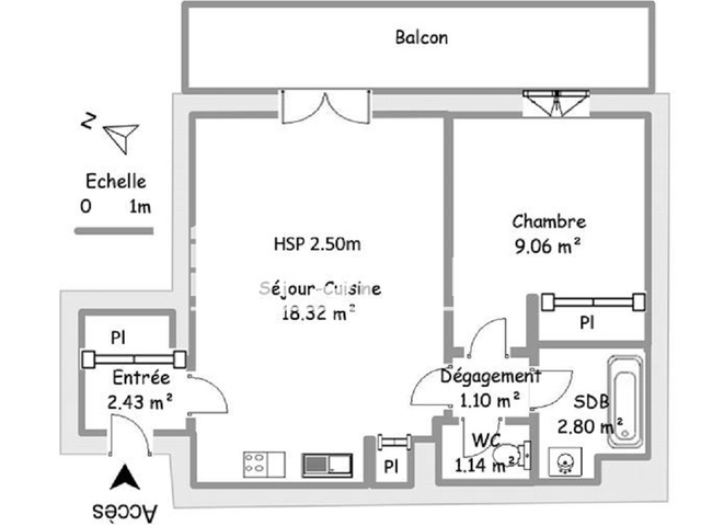 Appartement 2 pièces (34.85 m²) à louer - Carcassonne (11000)