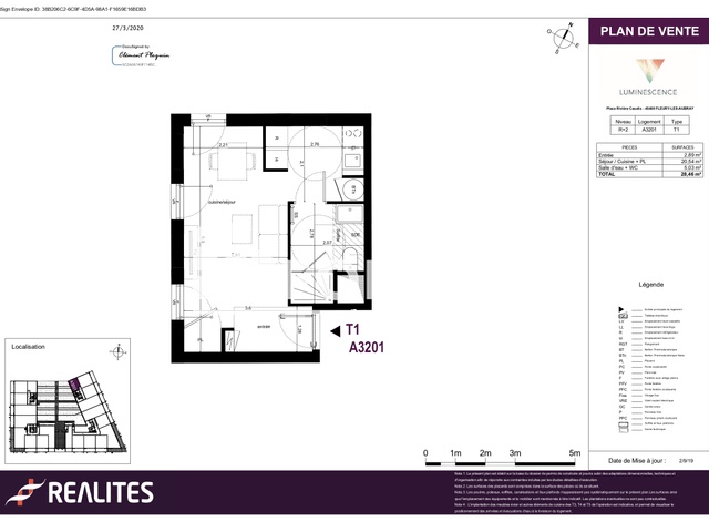 Studio (28.46 m²) à louer - Fleury Les Aubrais (45400)