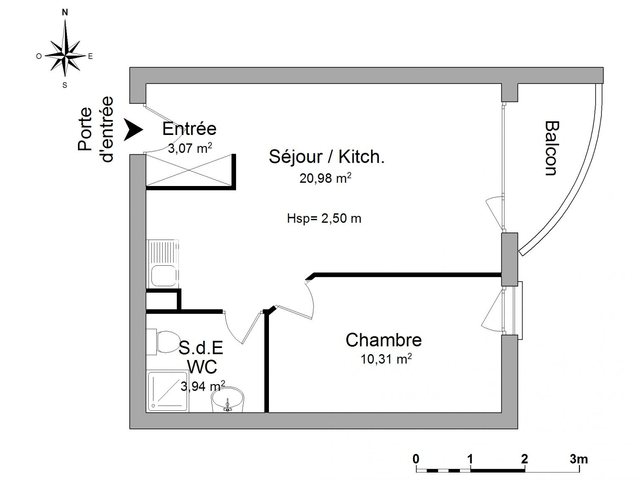 Appartement 2 pièces (38.3 m²) à louer - Saint Chef (38890)