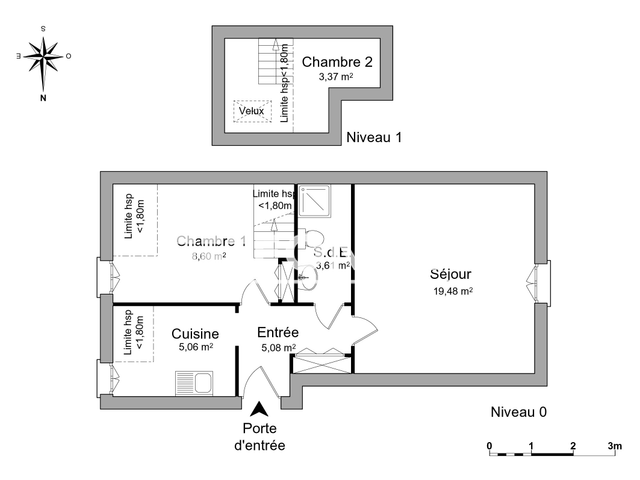 Appartement 2 pièces (45.2 m²) à louer - Grenoble (38000)