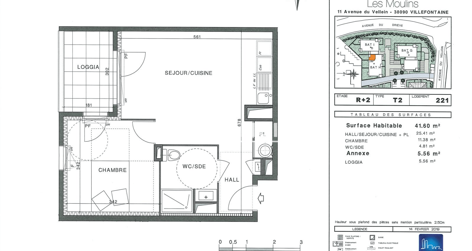 Appartement 2 pièces (41.6 m²) à louer - Villefontaine (38090)