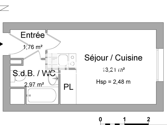Studio meublé (18.4 m²) à louer - Fontaine (38600)