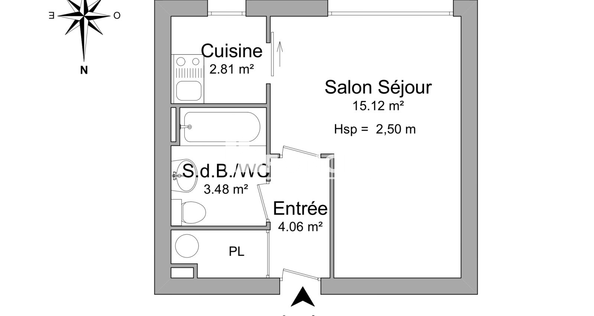 Studio (25.76 m²) à louer - Grenoble (38000)