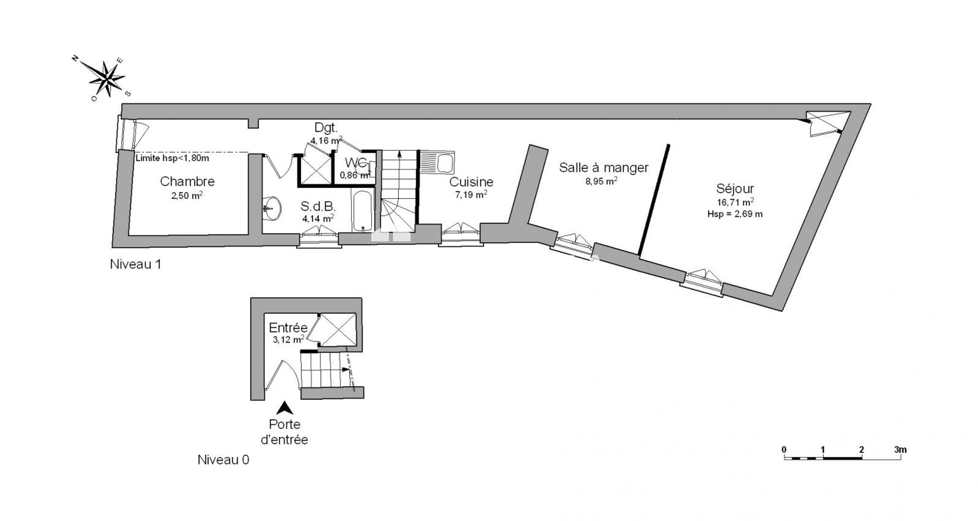 Appartement 2 pièces (47.63 m²) à louer - Bourgoin-jallieu (38300)