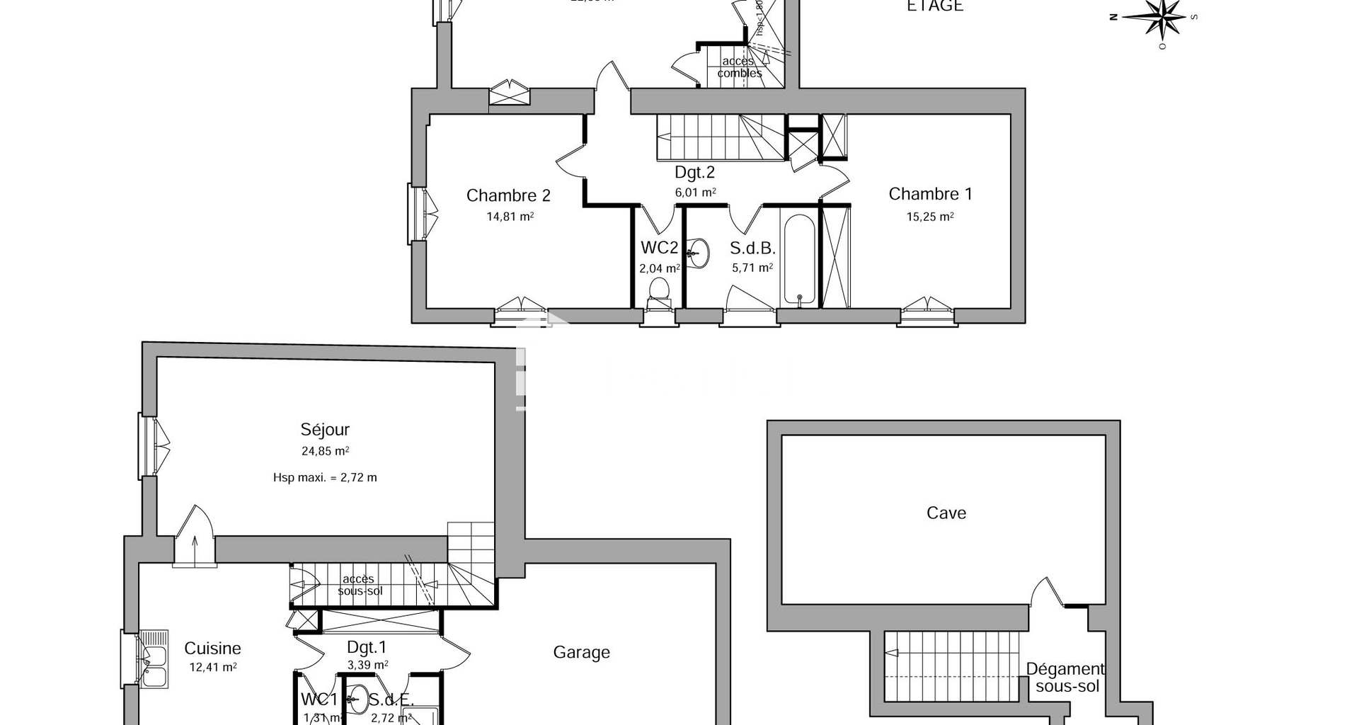 Maison 4 pièces (111.36 m²) à louer - Saint-ismier (38330)