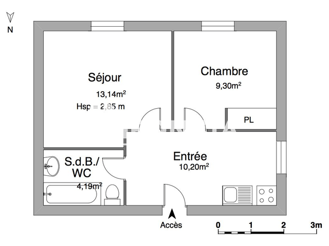 Appartement 2 pièces (36.83 m²) à louer - Grenoble (38000)