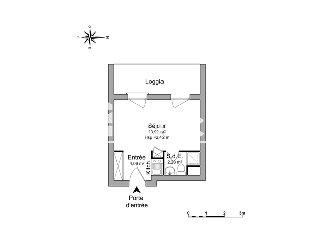 Studio (20.26 m²) à louer - Saint Martin D'heres (38400)