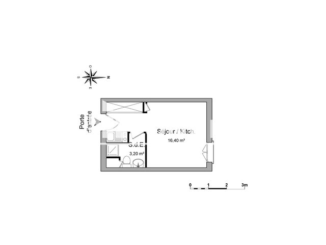 Studio (19.6 m²) à louer - Grenoble (38000)