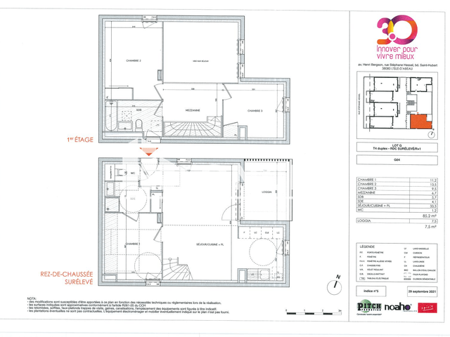 Appartement 4 pièces (85.2 m²) à louer - L Isle D Abeau (38080)