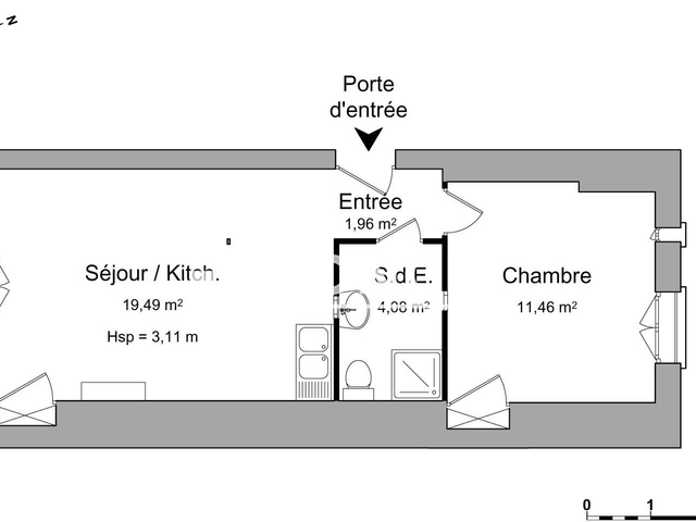 Appartement 2 pièces (36.99 m²) à louer - Grenoble (38000)