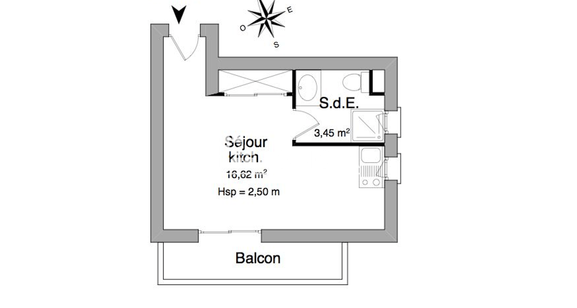 Studio (20.07 m²) à louer - Saint-martin-d'hères (38400)