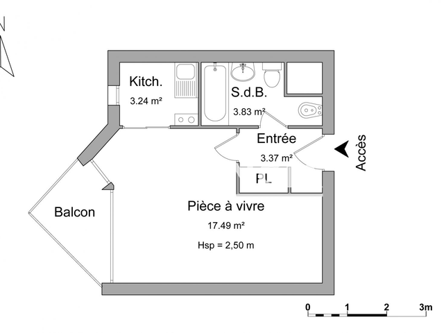 Studio (27.94 m²) à louer - Meylan (38240)