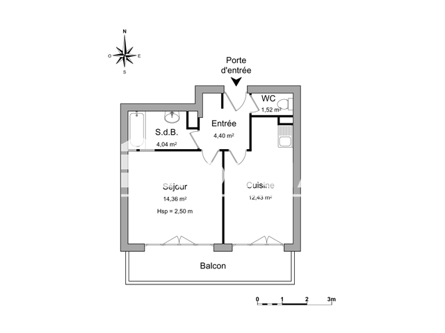 Studio (36.75 m²) à louer - Grenoble (38000)