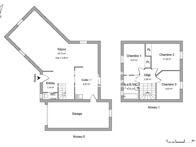 Maison 5 pièces (94.56 m²) à louer - Vif (38450)