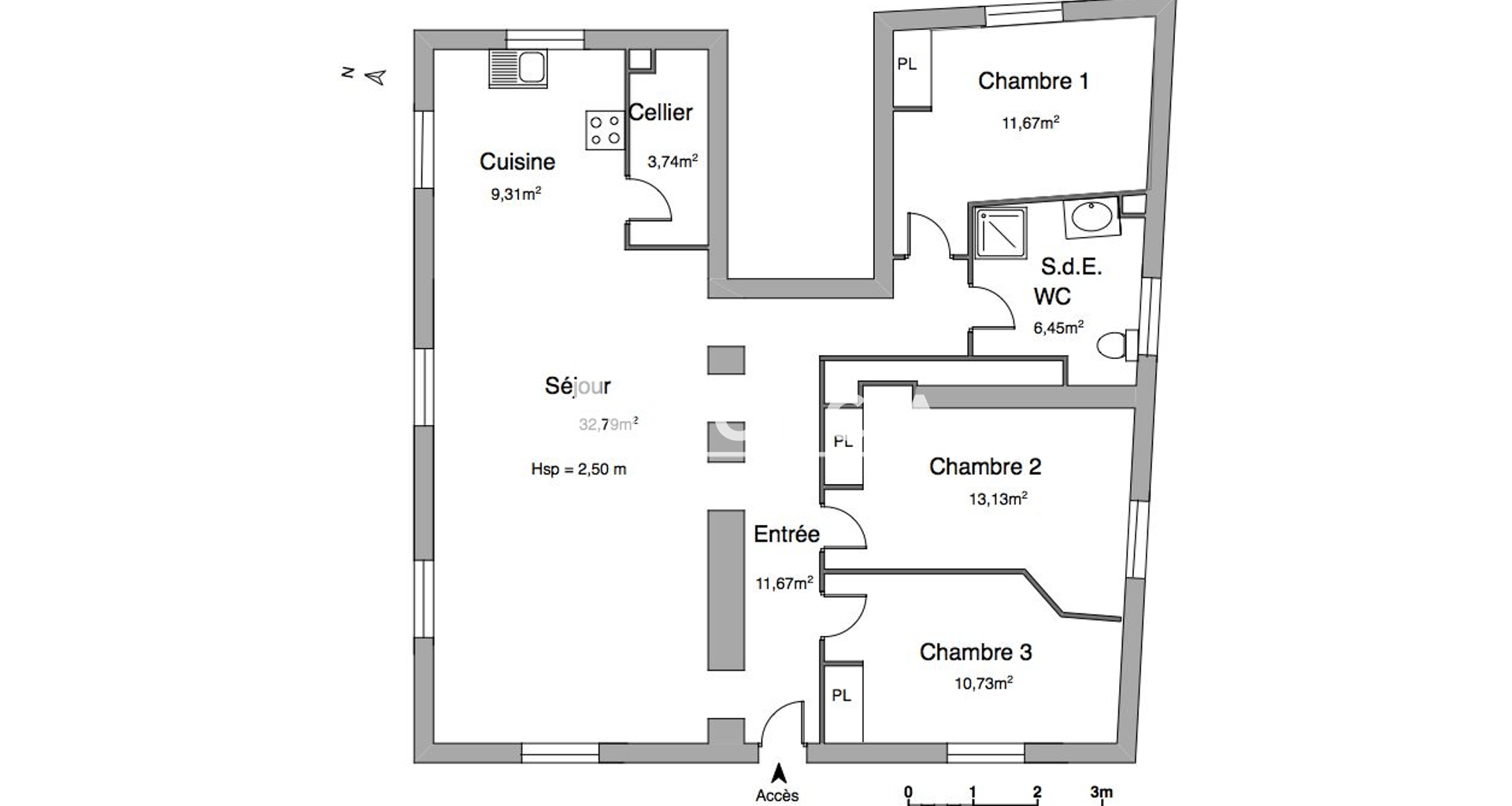 Appartement 4 pièces (102.6 m²) à louer - Jarrie (38560)