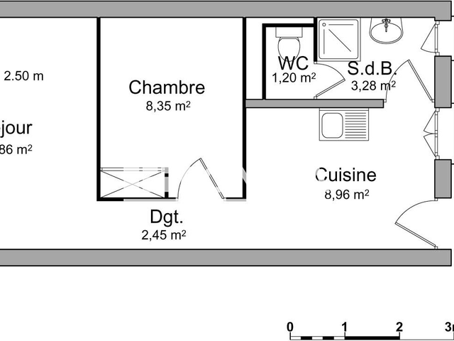 Appartement 2 pièces (38.1 m²) à louer - Bourgoin Jallieu (38300)