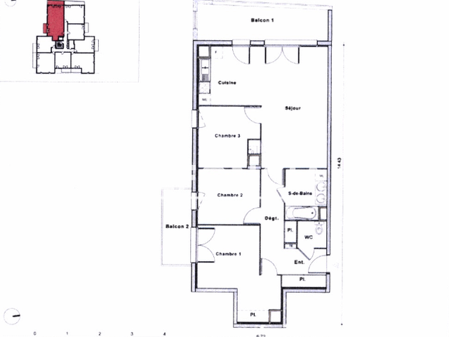 Appartement 4 pièces (82.67 m²) à louer - Le Petit-quevilly (76140)