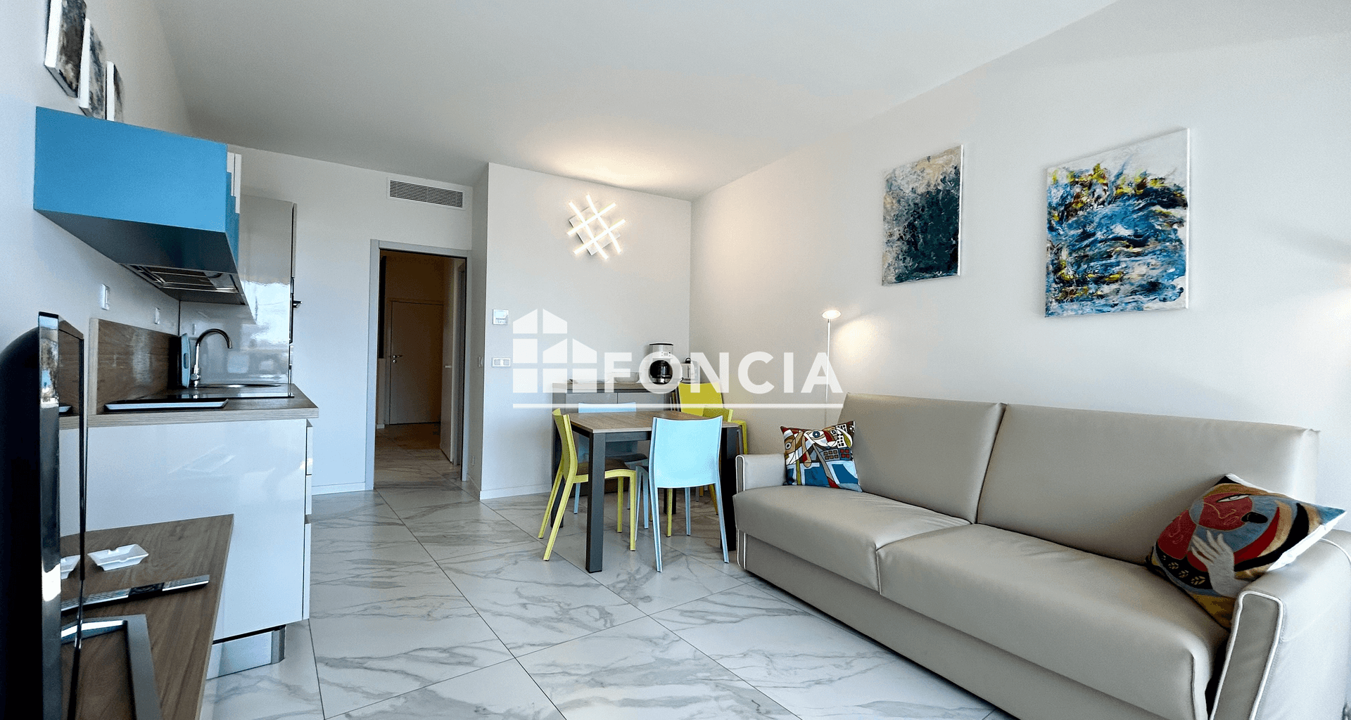 Appartement meublé 2 pièces (31.5 m²) à louer - Villeneuve-loubet (06270)