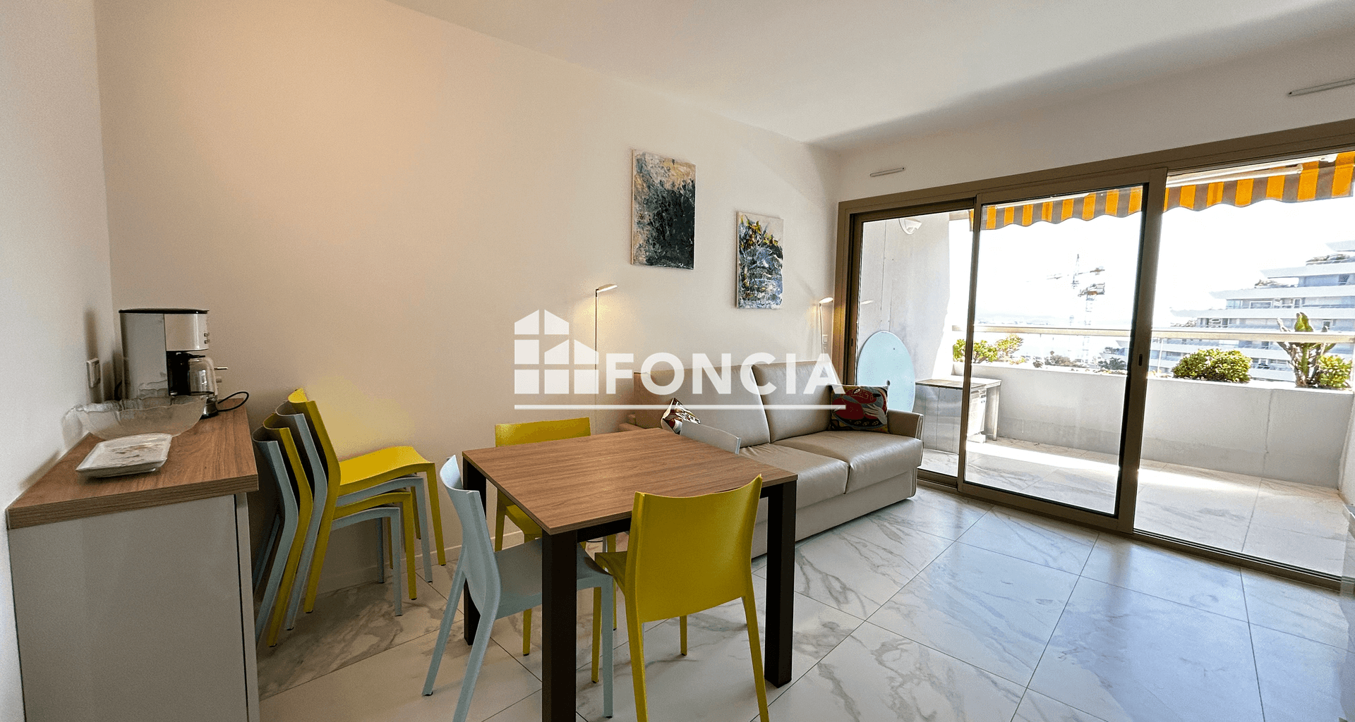 Appartement meublé 2 pièces (31.5 m²) à louer - Villeneuve-loubet (06270)