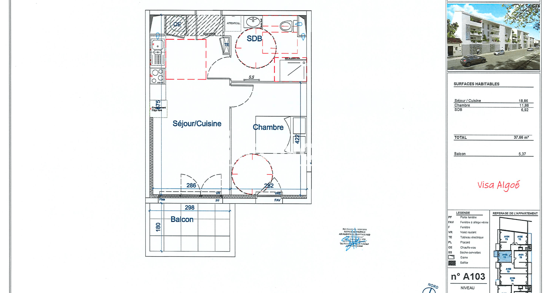 Appartement 2 pièces (37.66 m²) à louer - Avignon (84000)