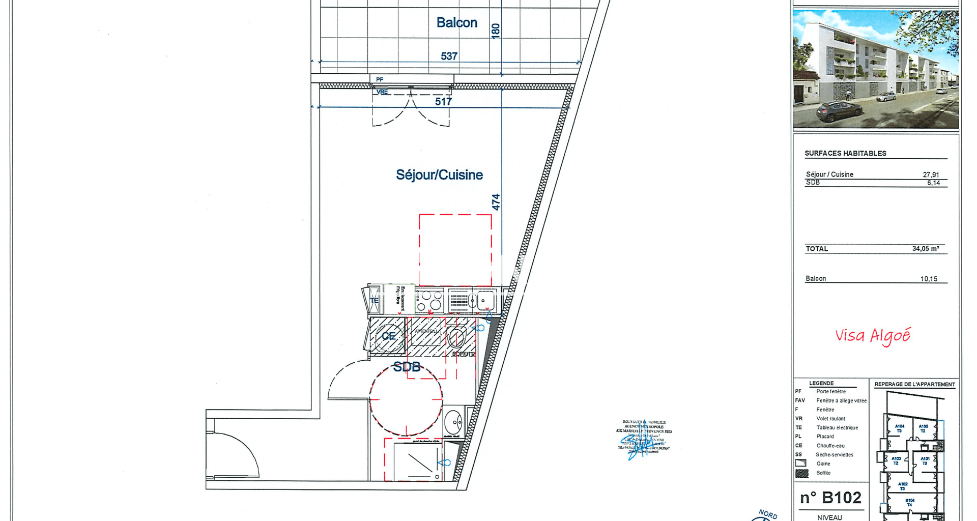 Studio (34.05 m²) à louer - Avignon (84000)