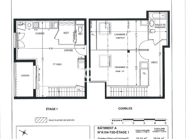 Appartement 3 pièces (67.87 m²) à louer - Plaisance Du Touch (31830)