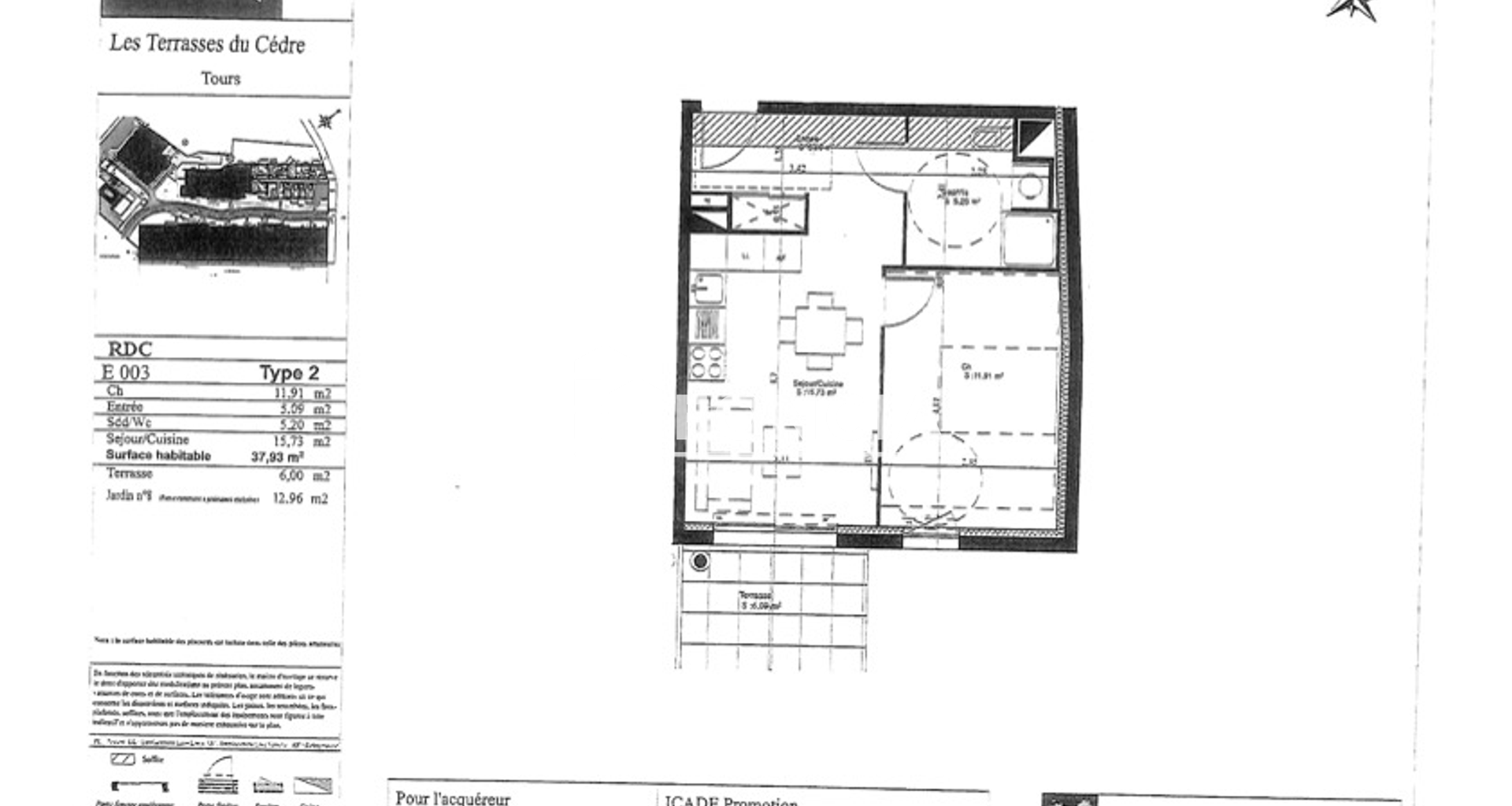 Appartement 2 pièces (37.93 m²) à louer - Tours (37100)