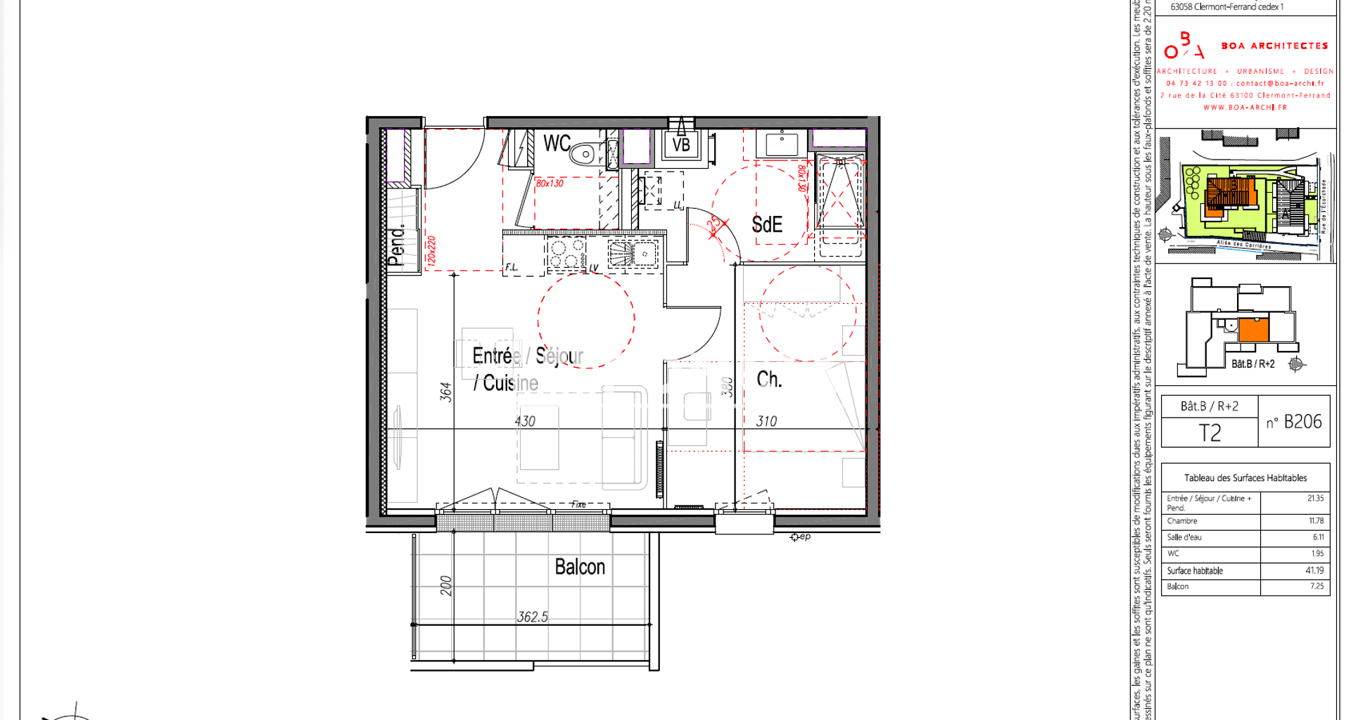 Appartement 2 pièces (41.19 m²) à louer - Chamalières (63400)