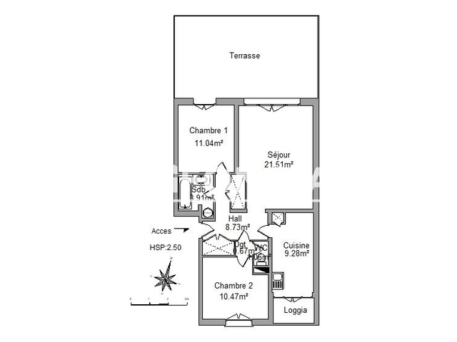 Appartement 3 pièces (66.63 m²) à louer - Aix-en-provence (13090)