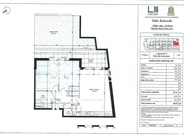Appartement 3 pièces (67.4 m²) à louer - Buchelay (78200)