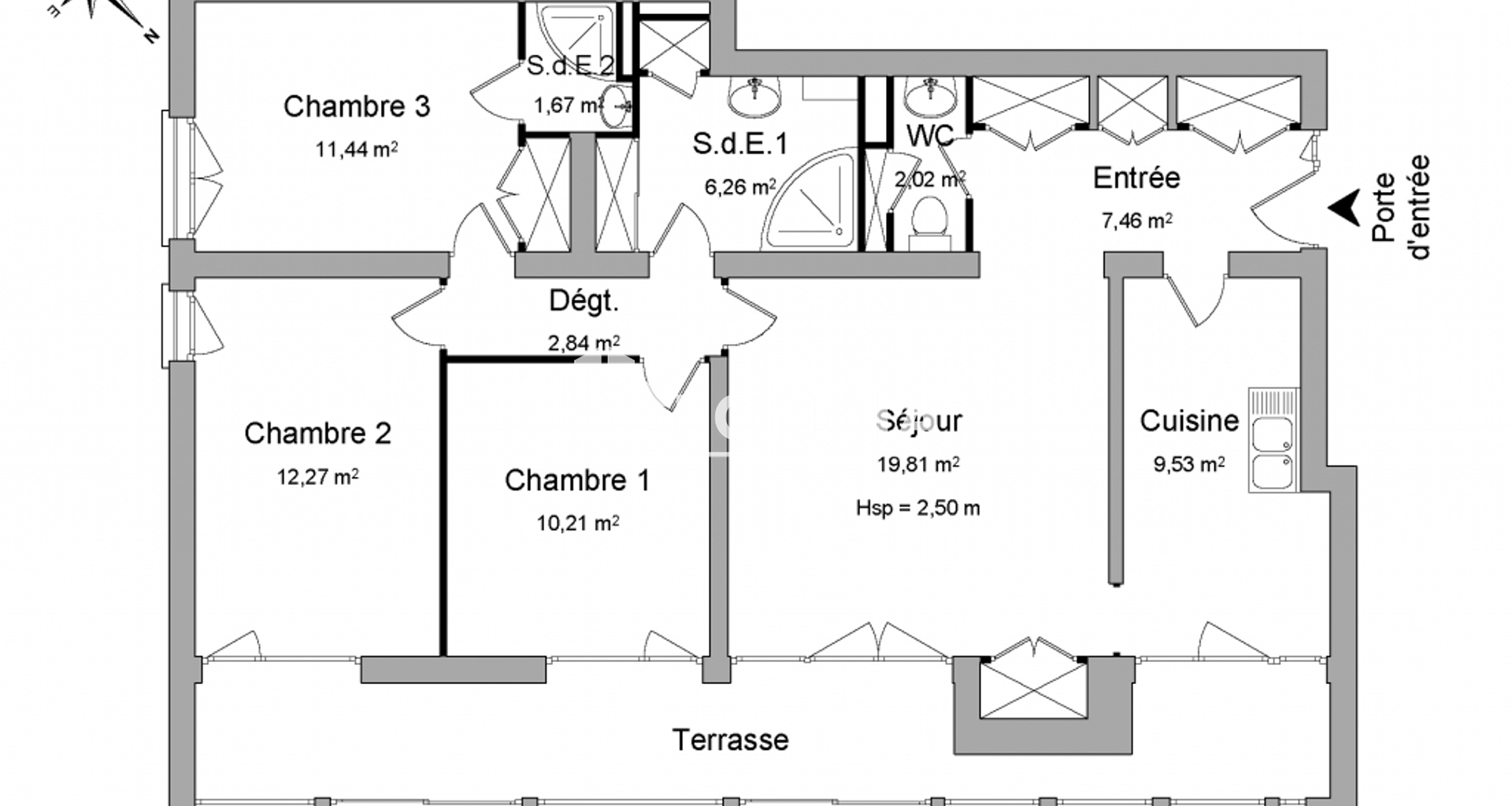 Appartement 4 pièces (83.51 m²) à louer - La Roche-sur-yon (85000)