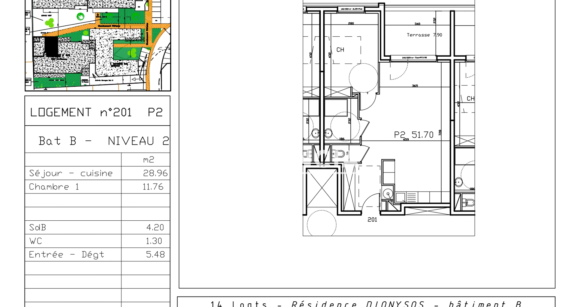 Appartement 2 pièces (51.7 m²) à louer - Bernis (30620)