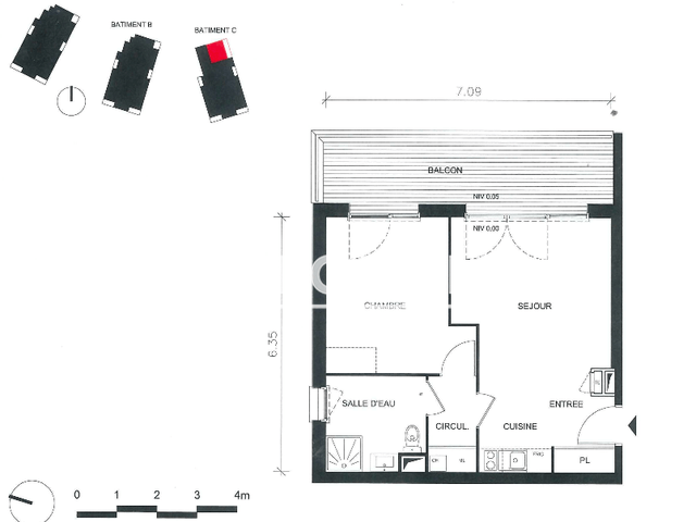Appartement 2 pièces (43.85 m²) à louer - Le Petit Couronne (76650)