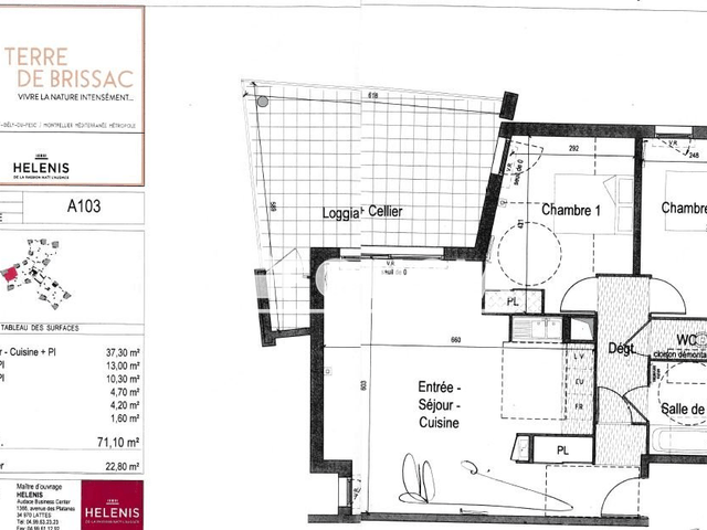 Appartement 3 pièces (71.1 m²) à louer - Saint Gely Du Fesc (34980)