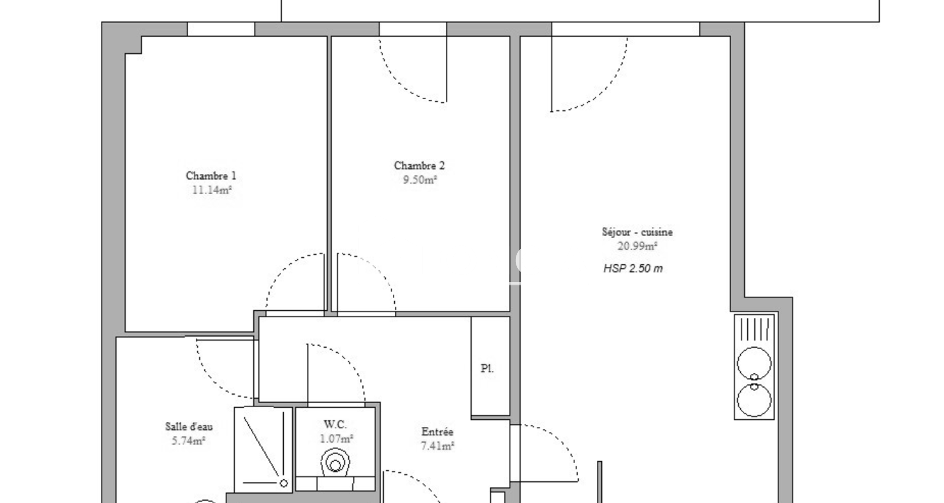 Appartement 3 pièces (55.9 m²) à louer - Bagneux (92220)