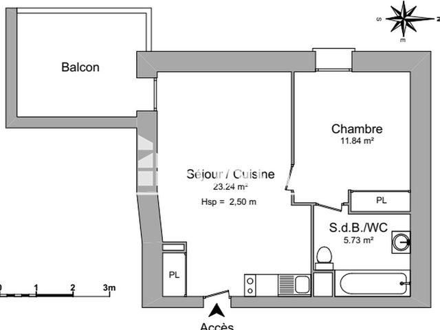 Appartement 2 pièces (41.1 m²) à louer - Lormont (33310)