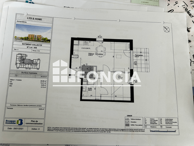 Appartement 2 pièces (46.28 m²) à louer - Armentieres (59280)