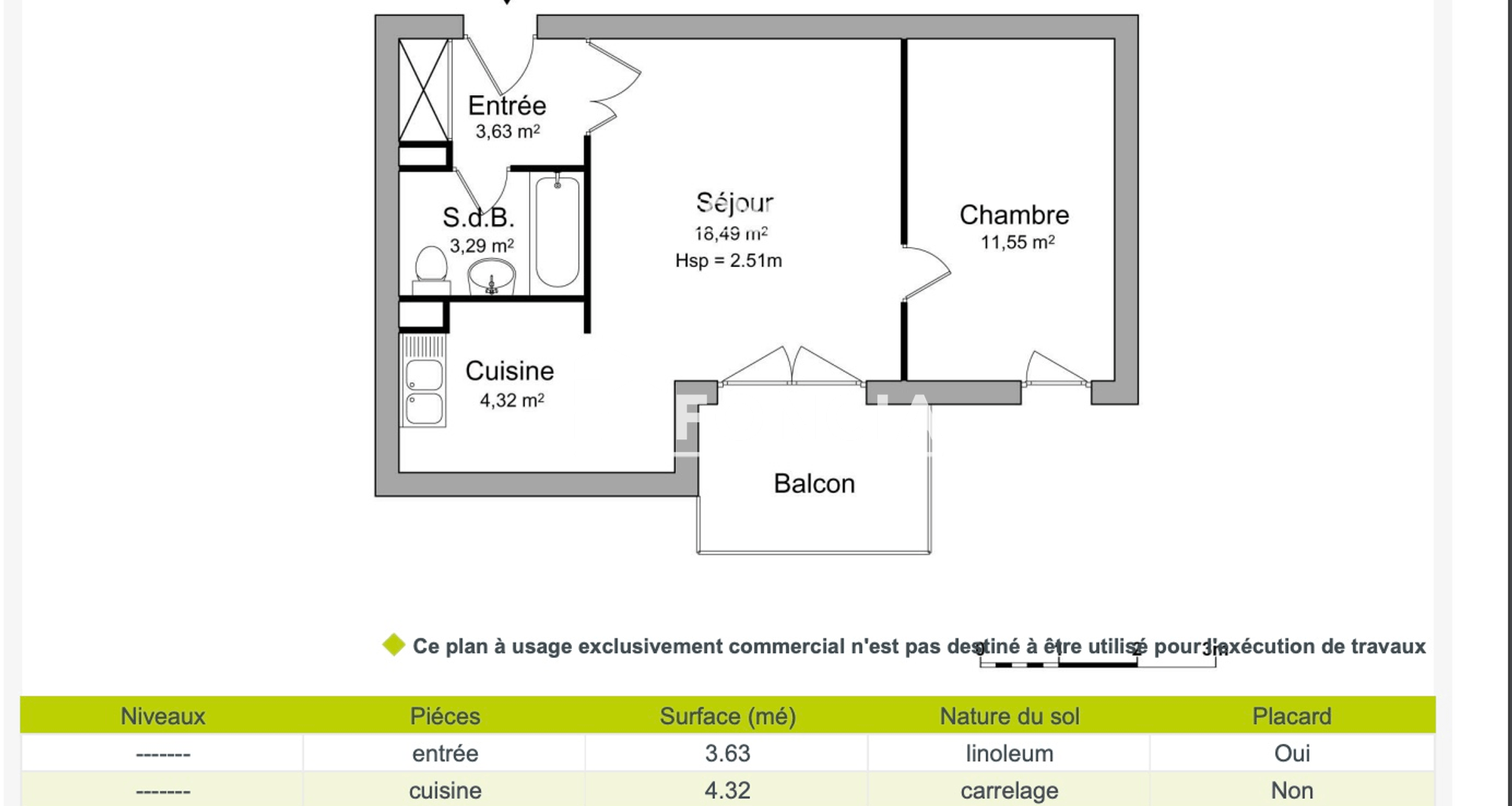 Appartement 2 pièces (41.28 m²) à louer - Villiers-sur-marne (94350)